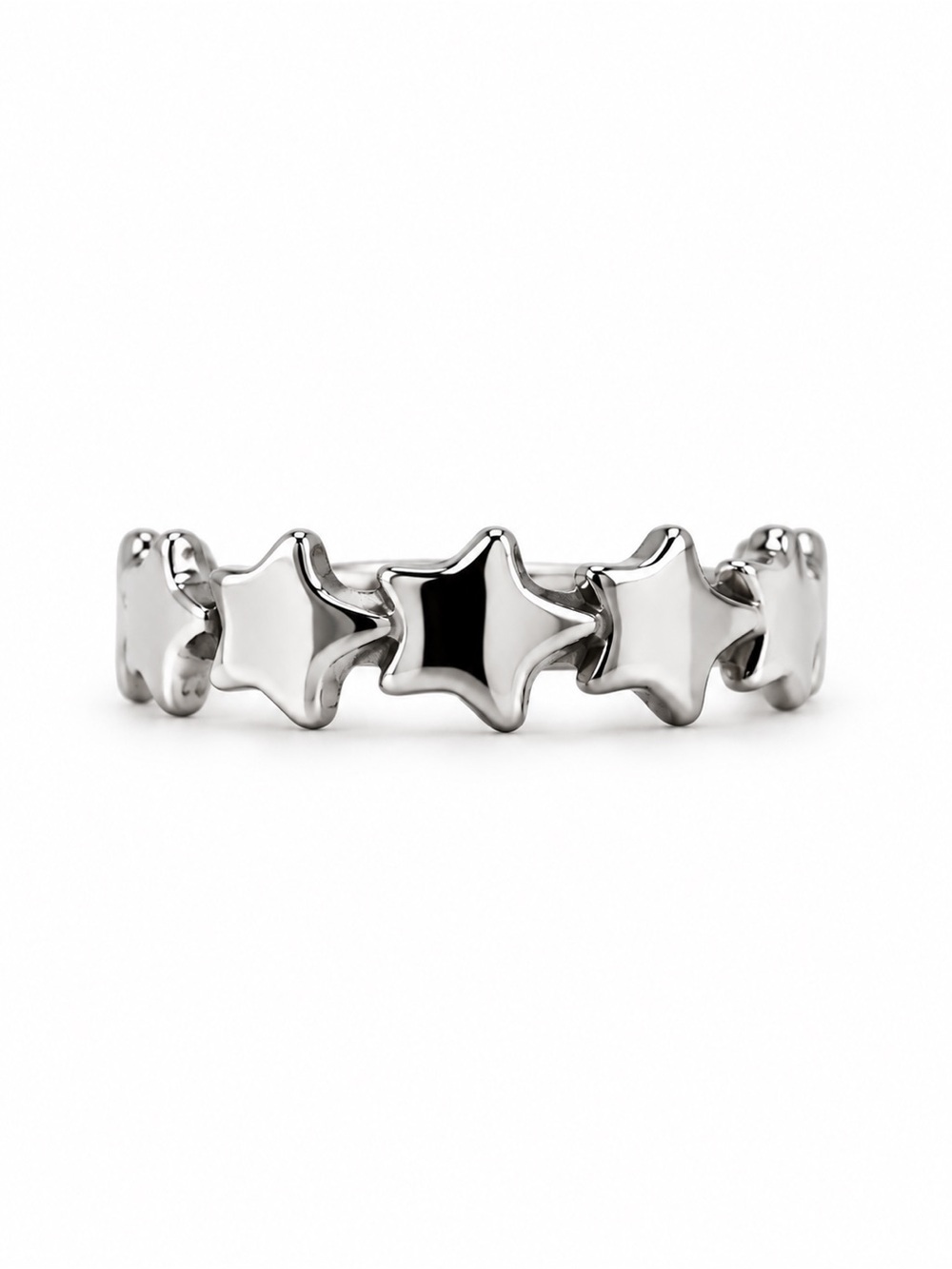 Silver Star Band Ring